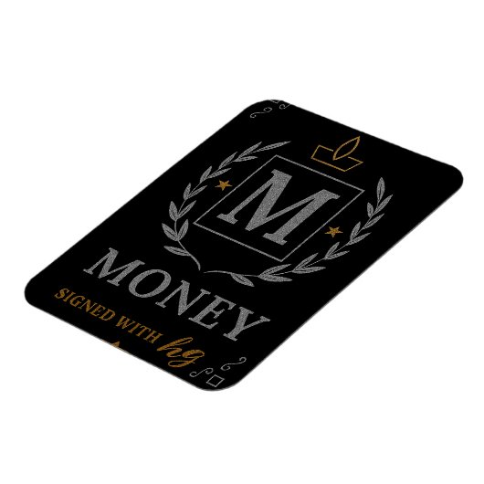 "Royal NMKY Emblem – Monogram M Crest Design" マグネット (左側)