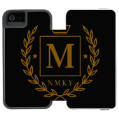 "Royal NMKY Emblem – Monogram M Crest Design" Incipio iPhoneウォレットケース (フォリオ Open)