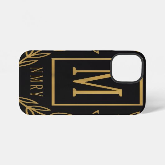 "Royal NMKY Emblem – Monogram M Crest Design" iPhoneケース (裏面横)