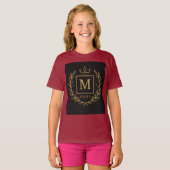 "Royal NMKY Emblem – Monogram M Crest Design" Tシャツ (正面フル)