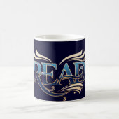 Royal Ornate Blue & Gold "READ" Masterpiece コーヒーマグカップ (中央)