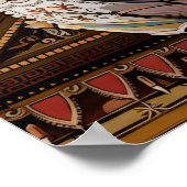 Royal Pavilion Ceiling & Chandelier Print ポスター (角)