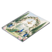 "Royal Peacock Garden"Personalized Spiral Notebook ノートブック (左側)