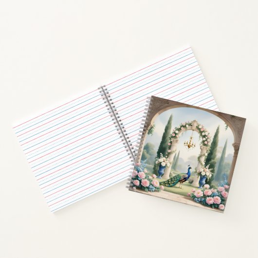 Royal Peacock Garden"Personalized SSpiral Notebook ノートブック (内部)