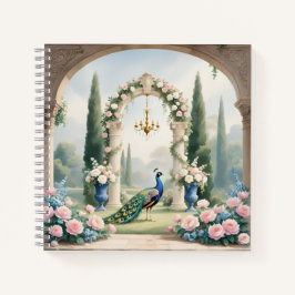 Royal Peacock Garden"Personalized SSpiral Notebook ノートブック