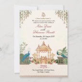 Royal Peacock Indian Wedding Invitation 招待状 (裏面)
