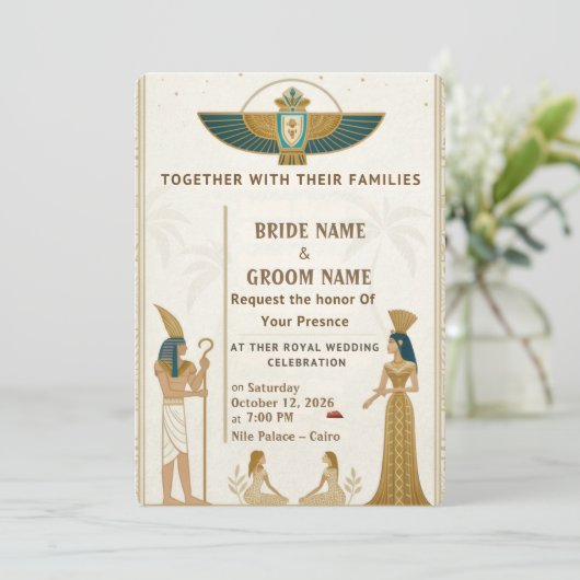Royal Pharaonic Wedding Invitations  招待状 (スタンド正面)