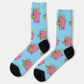 Royal Pickle Pig Socks | Funny Fantasy Creature ソックス (左)