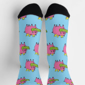 Royal Pickle Pig Socks | Funny Fantasy Creature ソックス (上部)