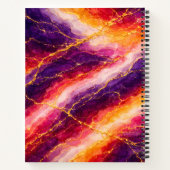 Royal Plum & Raspberry Marble with Gold Veining ノートブック (裏面)