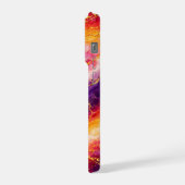 Royal Plum & Raspberry Marble with Gold Veining iPhoneケース (左側面)