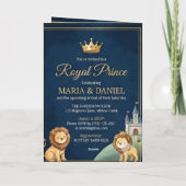 Royal Prince Baby Shower Invitation 箔シーズンカード (裏面)