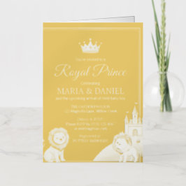 Royal Prince Baby Shower Invitation 箔シーズンカード