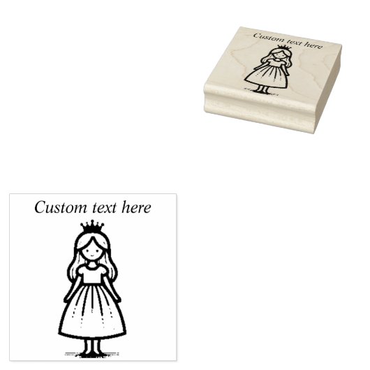 Royal Princess Customizable Rubber Stamp ラバースタンプ (押印)