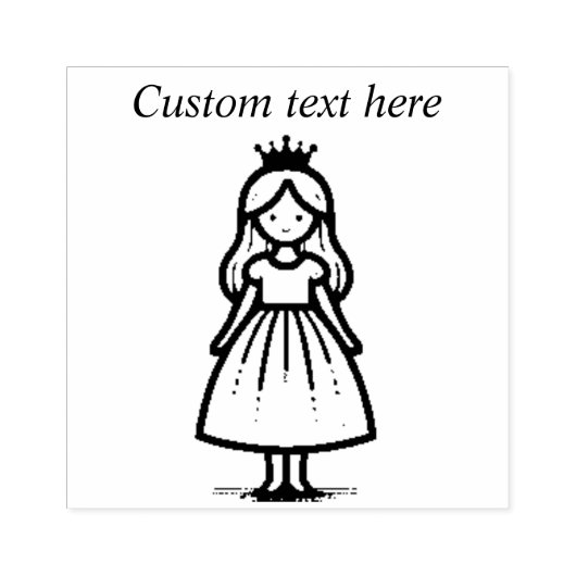 Royal Princess Customizable Rubber Stamp ラバースタンプ (インプリント)