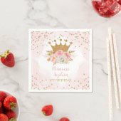 Royal Princess Ping floral Birthday スタンダードカクテルナプキン (インサイチュ)