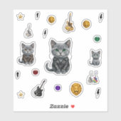 Royal  Punk-Cat Stickers シール (シート)