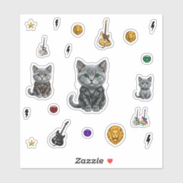 Royal  Punk-Cat Stickers シール