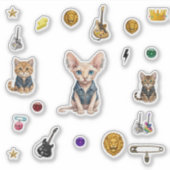 Royal  Punk-Cat Stickers シール (正面)