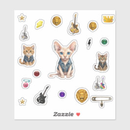 Royal  Punk-Cat Stickers シール