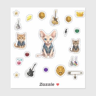 Royal  Punk-Cat Stickers シール