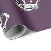Royal Purple Crown Pattern on Purple Background ラッピングペーパー (ロールコーナー)