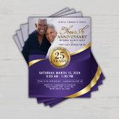 Royal Purple & Gold Church Anniversary Flyer チラシ