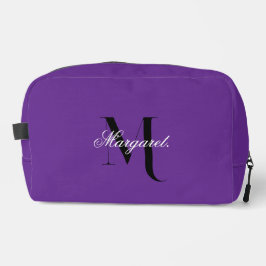 Royal Purple Monogram Dopp Kit With Custom Name ドップキット