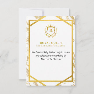 Royal Queen Made for A King Wedding Invitations 招待状