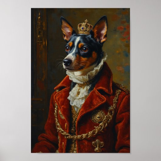 Royal Rat Terrier Portrait ポスター (正面)