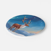 Royal Reindeer | Happy Holidays Merry Christmas ペーパープレート (アングル)