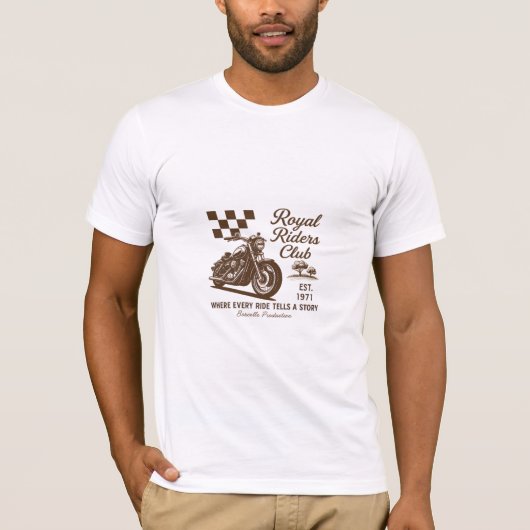Royal Riders Club メンズ Bella+Canvas 半袖 Tシャツ (正面)