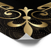 Royal Roaring 20s Gold Art Deco Welcome Sign ポスター (角)