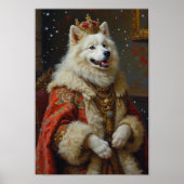 Royal Samoyed Portrait ポスター (正面)