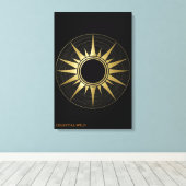 Royal Saturn Celestial Orbit Gallery Canvas Wrap キャンバスプリント (インサイチュ (ウッドフロア))