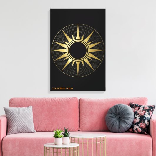 Royal Saturn Celestial Orbit Gallery Canvas Wrap キャンバスプリント (インサイチュ (リビング))