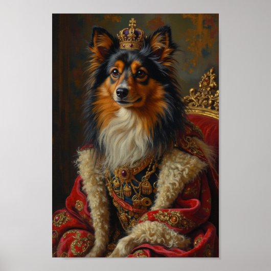 Royal Shetland Sheepdog Portrait ポスター (正面)