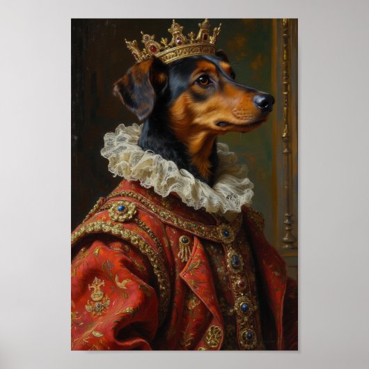 Royal Silken Windhound Portrait ポスター (正面)