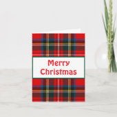 Royal Stewart Christmas Plaid Folded カード (正面)
