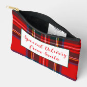 Royal Stewart Christmas Plaid Santa  アクセサリーポーチ (見開き)