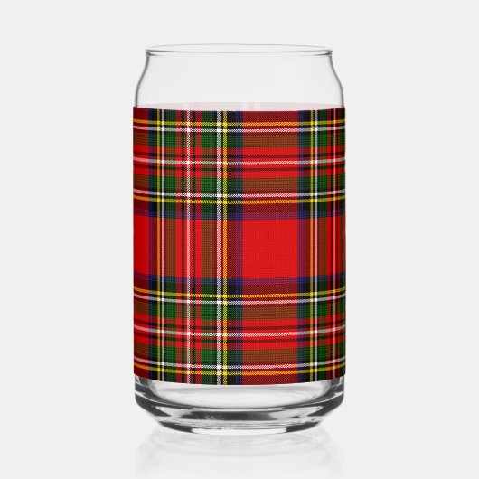 Royal Stewart Clan Tartan Plaid ガラス缶 (正面)