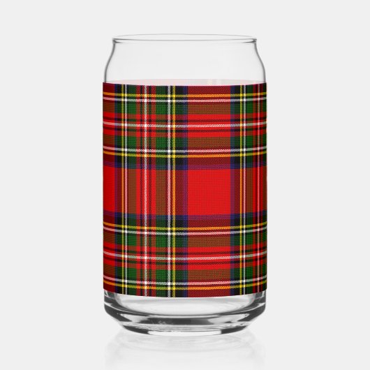 Royal Stewart Clan Tartan Plaid ガラス缶 (左)