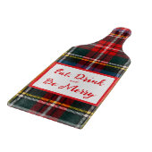 Royal Stewart Eat Drink Be Merry Xmas Plaid カッティングボード (角)