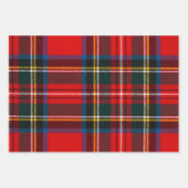 Royal Stewart Red Plaid ラッピングペーパーシート (正面)