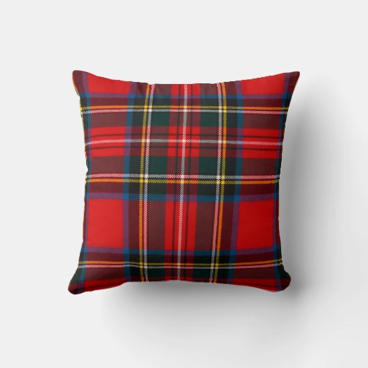 Royal Stewart Red Plaid PERSONALIZE クッション (裏面)