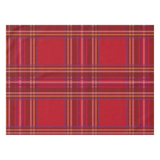 Royal Stewart Tartan Christmas Pattern テーブルクロス (正面(横))