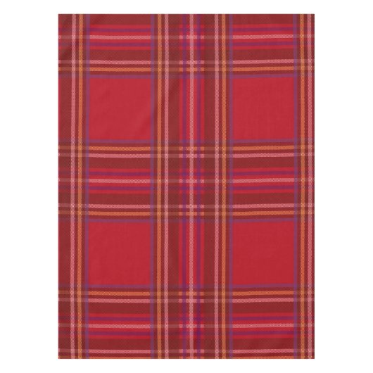 Royal Stewart Tartan Christmas Pattern テーブルクロス (正面)