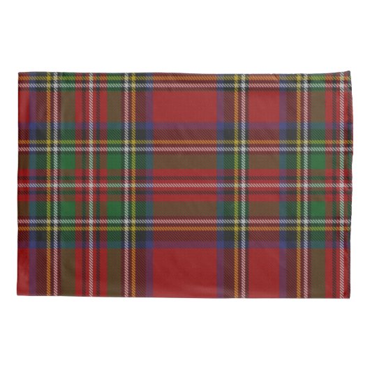 Royal Stewart Tartan Traditional Plaid Pattern 枕カバー (裏面)