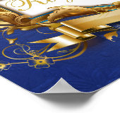 Royal Sweets & Treats Elegant Candy Buffet Sign ポスター (角)