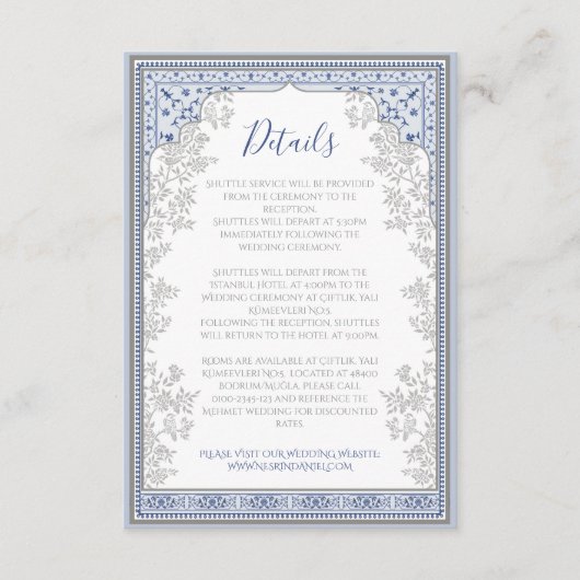 Royal Turkish Wedding Enclosure Card エンクロージャーカード (正面)